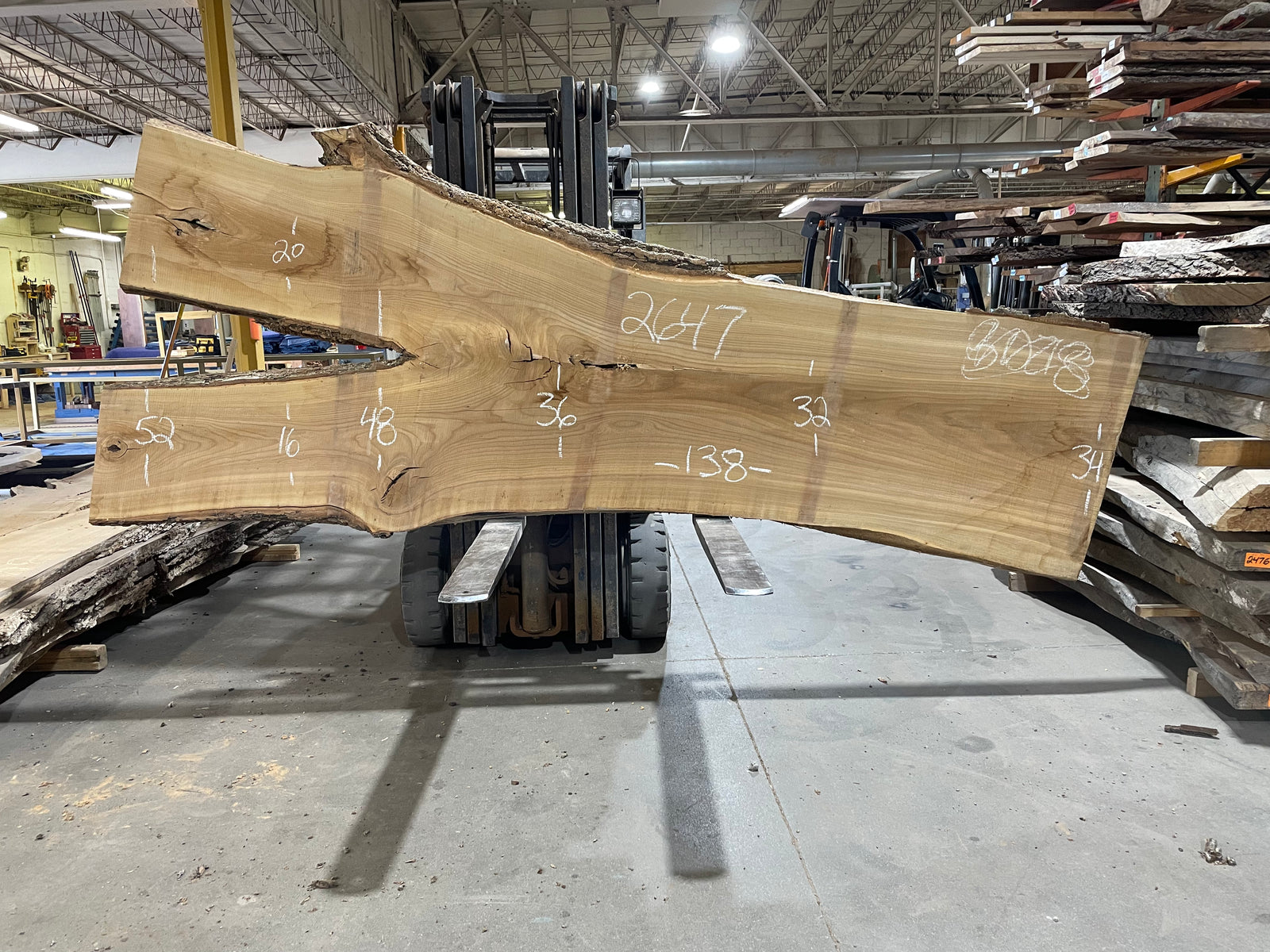 SIBERIAN ELM (2647) 138” L X 32-52” W X 2.75” T