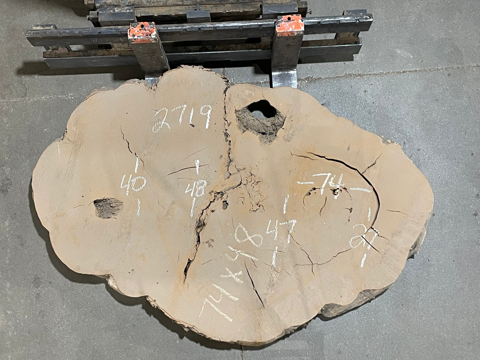 Maple Crosscut (2719)  74” L x 48” W x 4” T