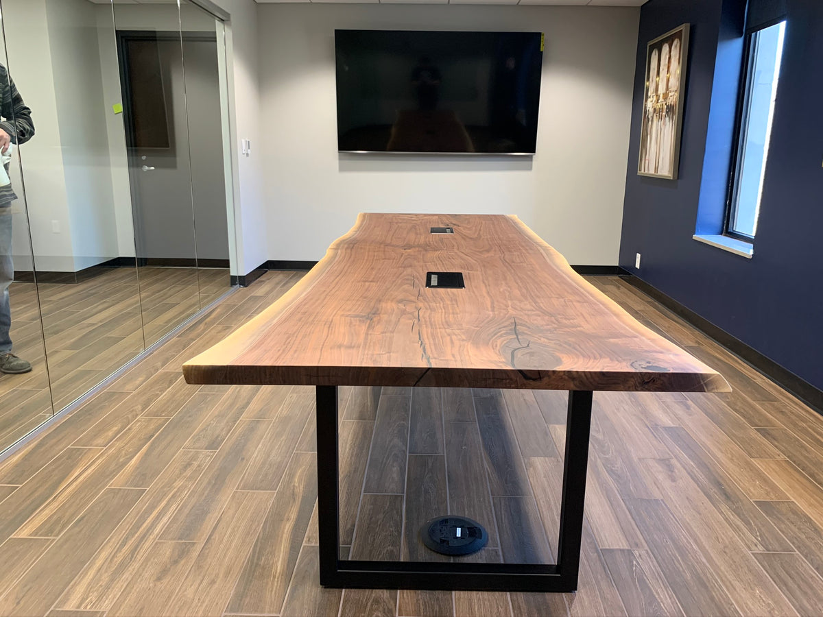 Live Edge Black Walnut Conference Table