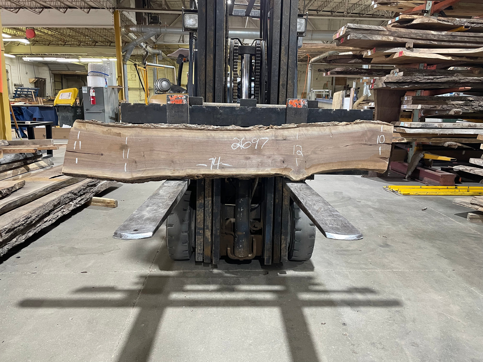 BLACK WALNUT (2697)  74” L x 10-12” W x 2” T