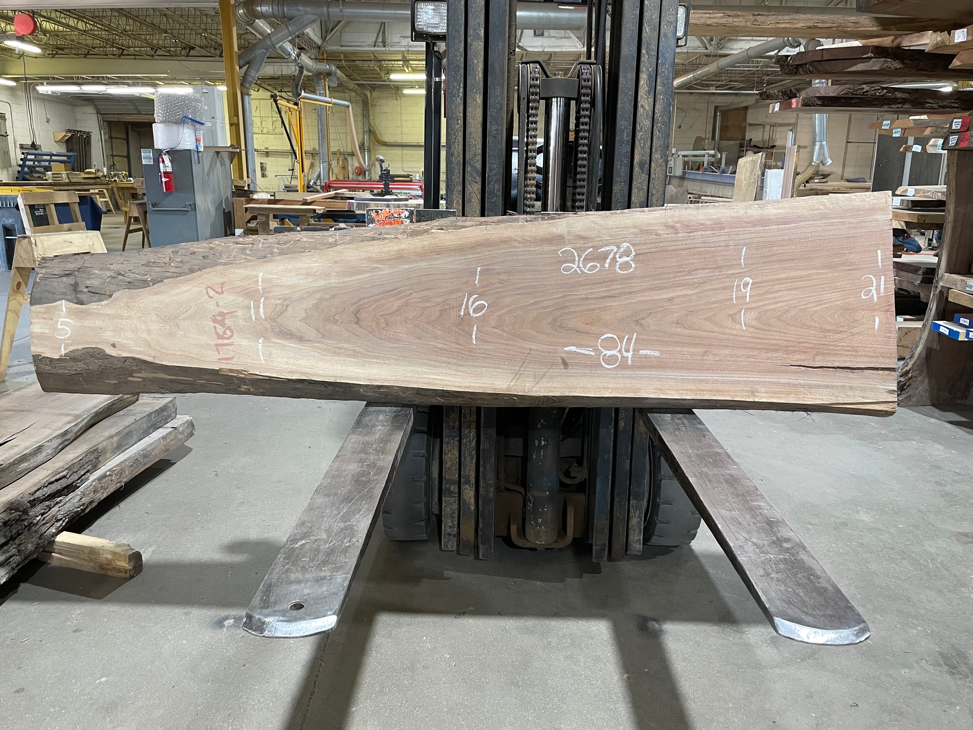 BLACK WALNUT (2678)  84” L x 5-21” W x 2.5” T