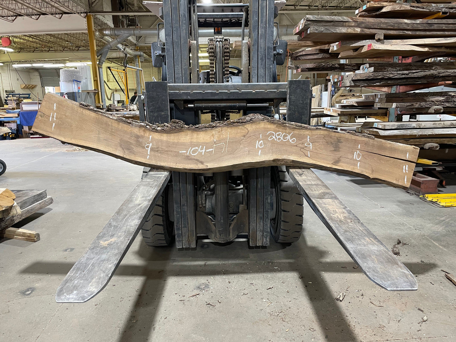 Walnut (2806) 104” L x 9-11” W x 2.25”