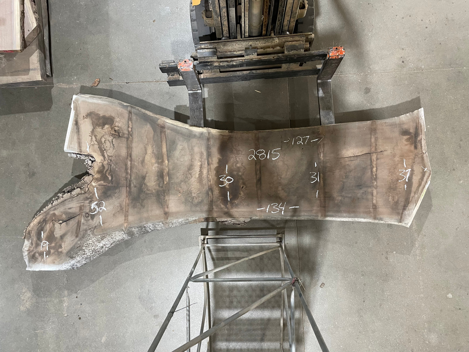 Black Walnut (2815)  134” L x 30-52” W x 3” T