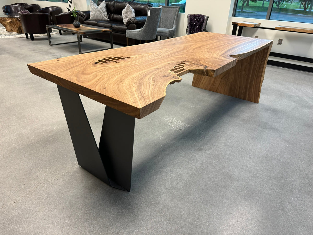 Live Edge Siberian Elm Executive Desk