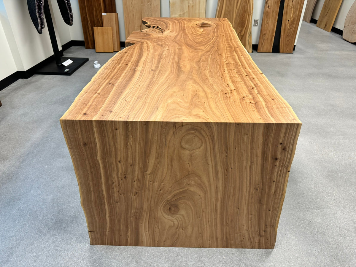 Live Edge Siberian Elm Executive Desk