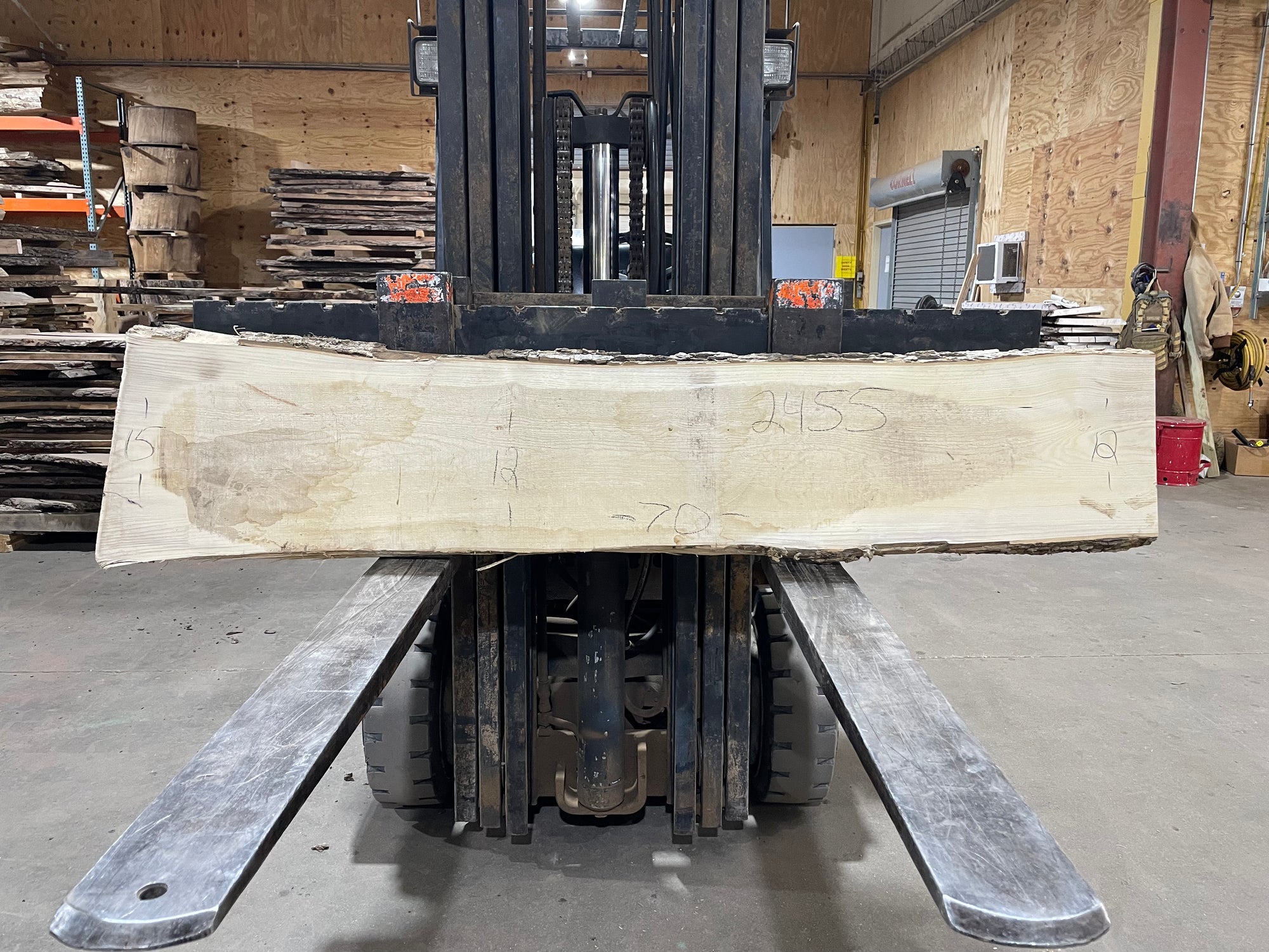 Hackberry (2455) 70” L x 12-15” W x 1.75” T