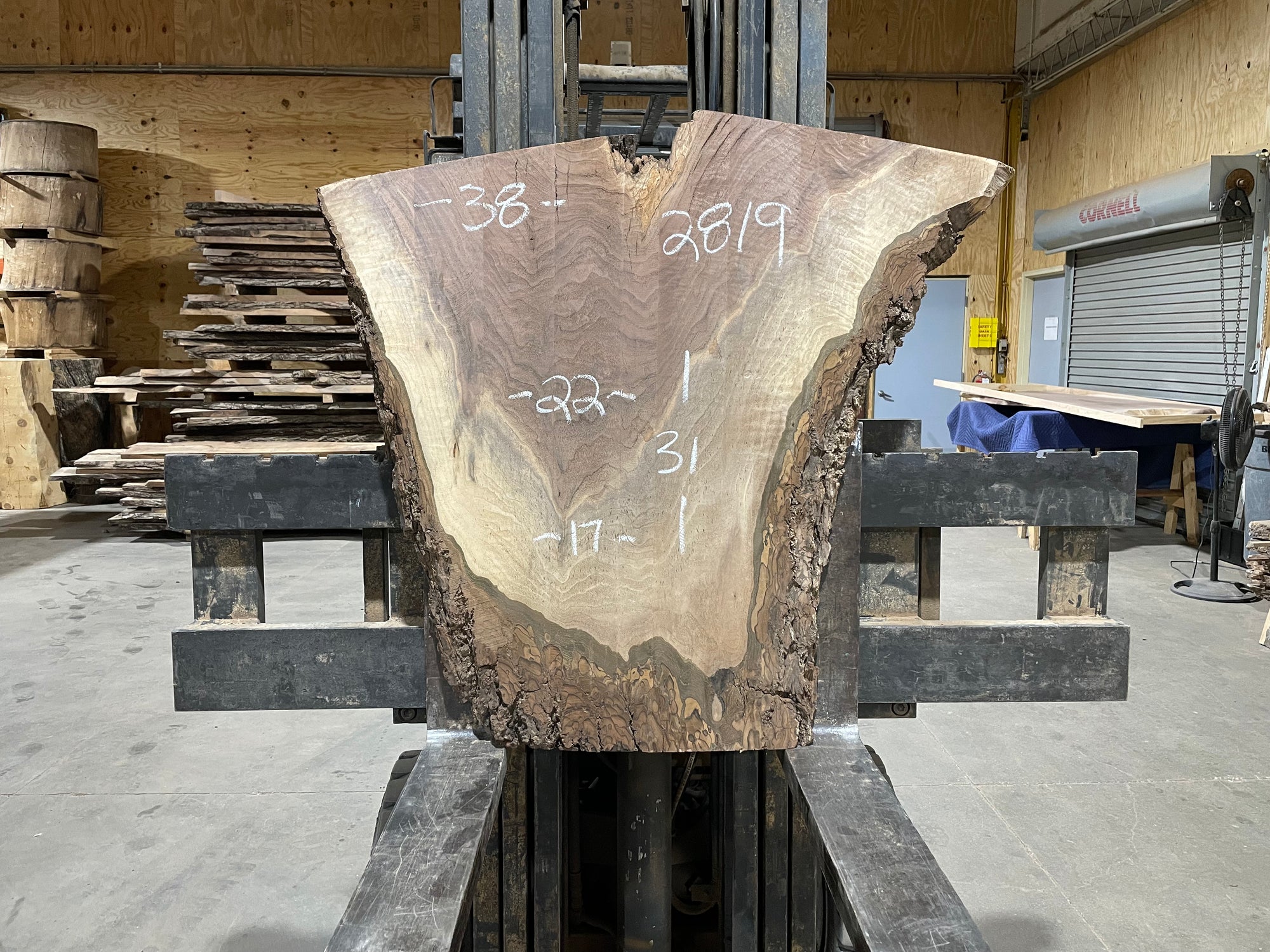 Black Walnut (2819)  31” L x 17-38” W x 1.75” T