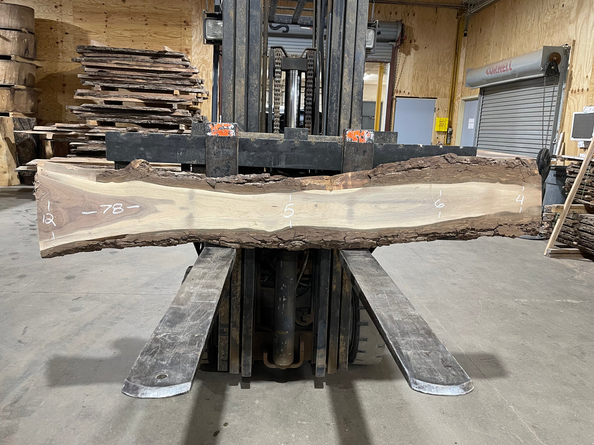 Black Walnut (2820)  78” L x 10-14” W x 1.75” T