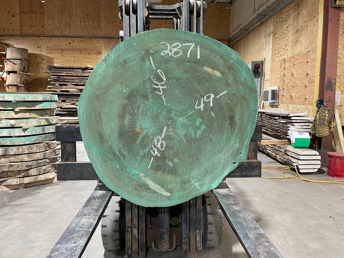 Sycamore Cross cut (2871)  49” L x 46” W x 4” T