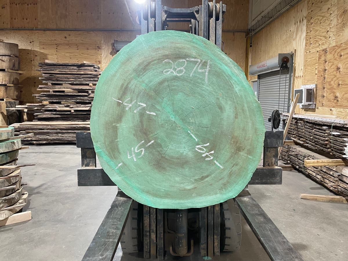 Sycamore Cross cut (2874)  49” L x 45” W x 4” T