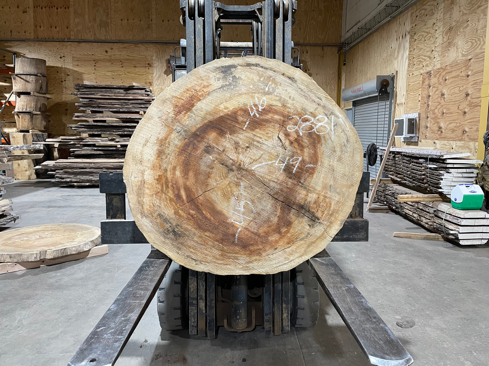 Sycamore Cross cut (2881)  49” L x 45” W x 4” T