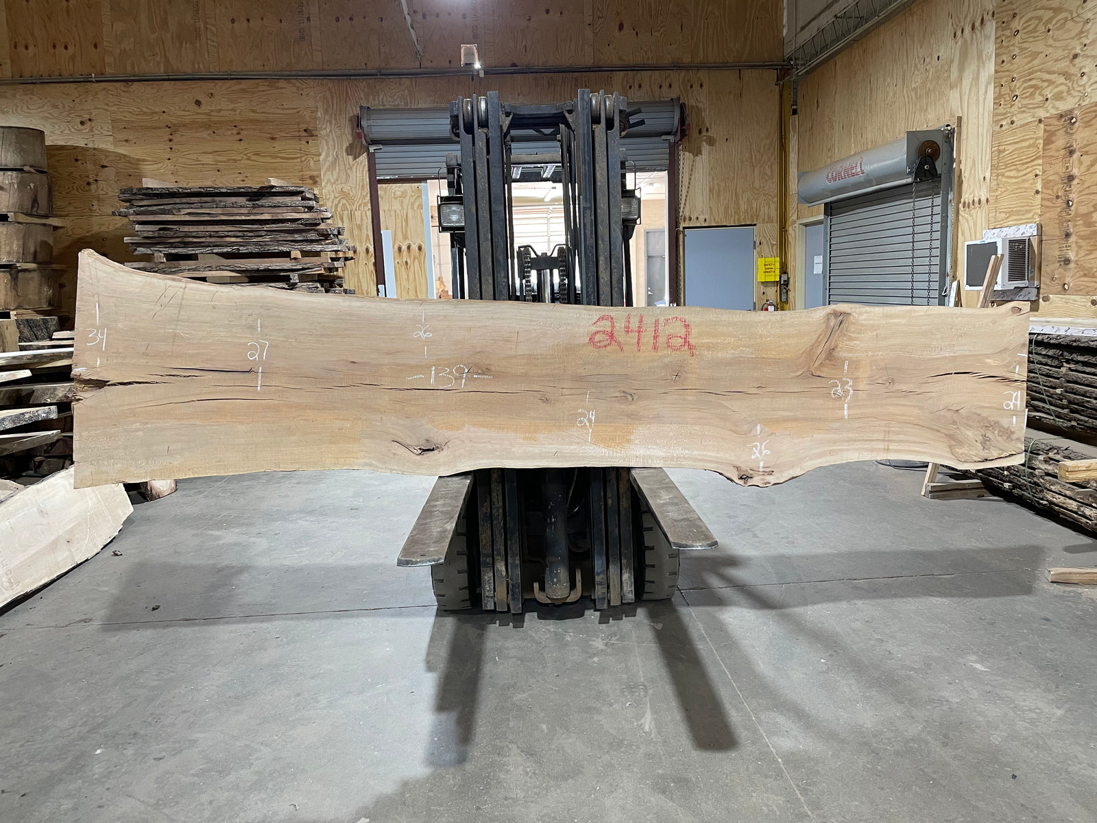 Sycamore (2412) 139” L x 23-34” W x 2” T