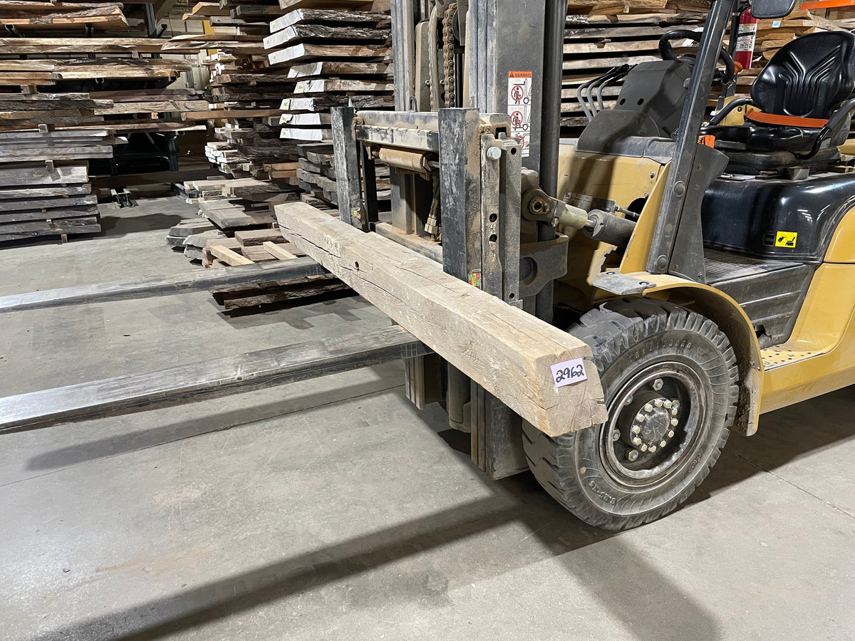 Yellow Pine Barn Beam (2962) 88” L X 5.5-5.75” W X 5.75” T