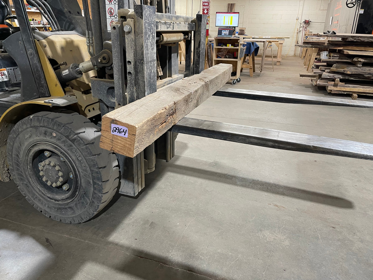 Yellow Pine Barn Beam (2964) 85” L X 6-6.25” W X 6.25” T