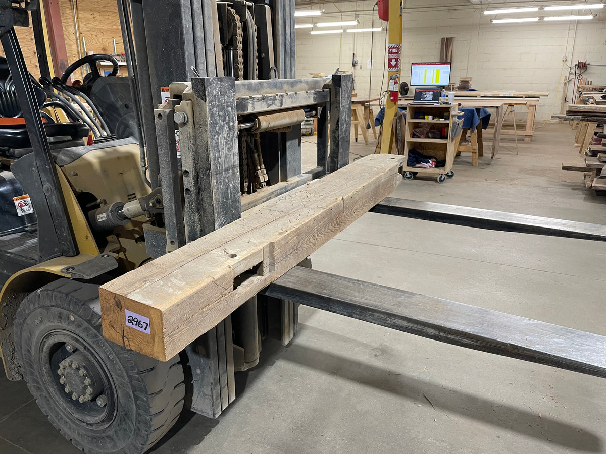 Yellow Pine Barn Beam (2967) 78” L X 6-8.25” W X 8.25” T