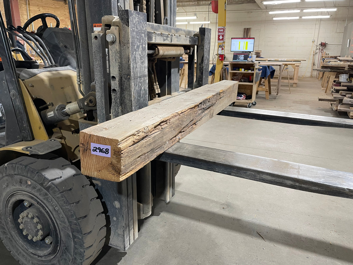 Yellow Pine Barn Beam (2968) 71” L X 6.75-7” W X 7” T