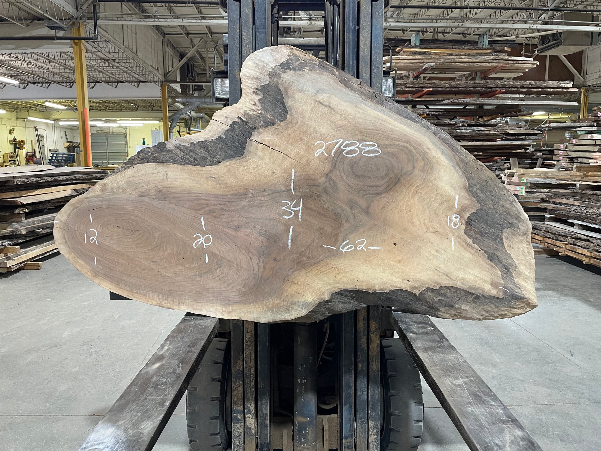 Black Walnut (2788)  62” L x 12-34” W x 2” T