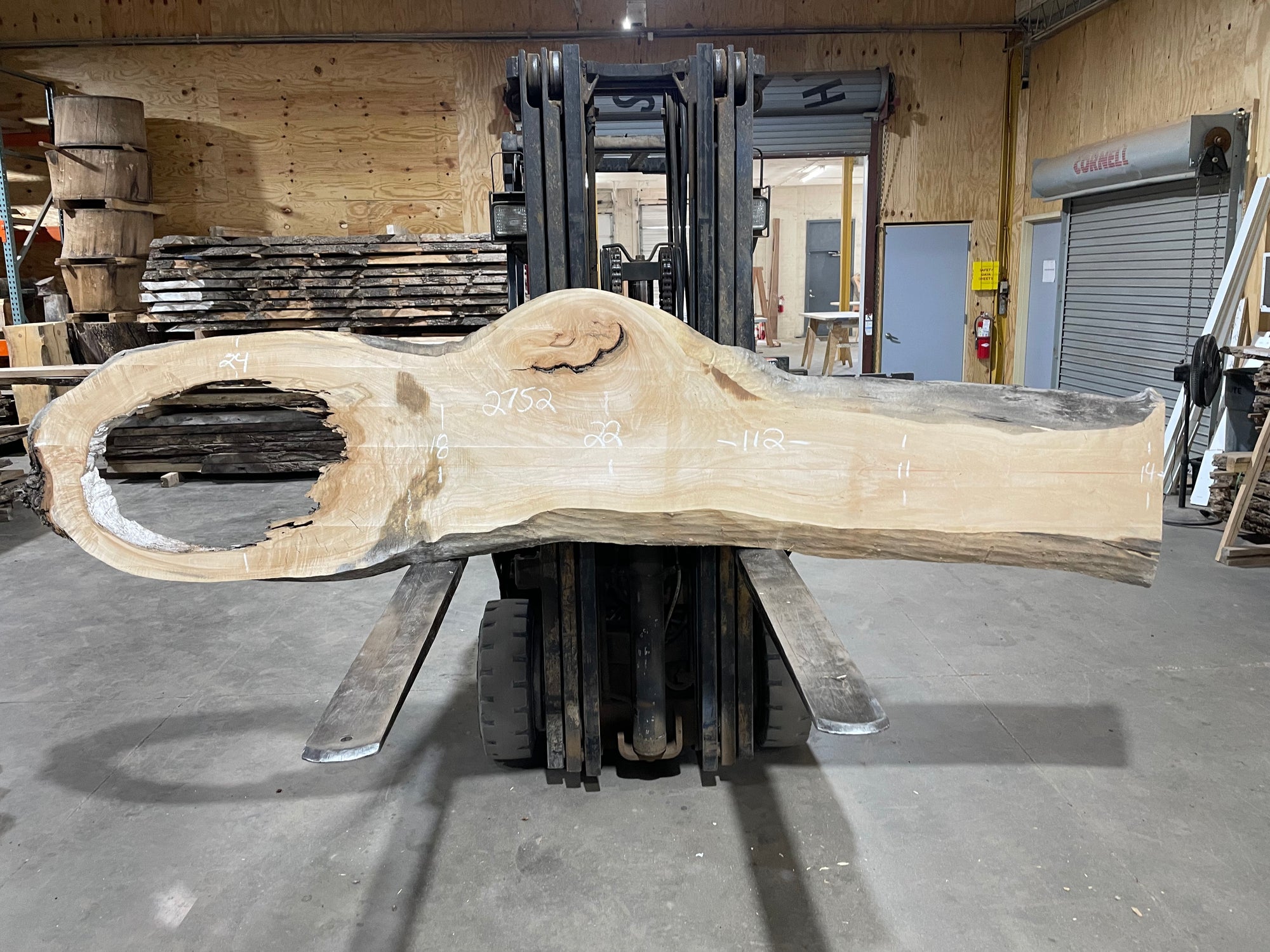 Poplar (2752) 112" L x 11-22" W x 2" T