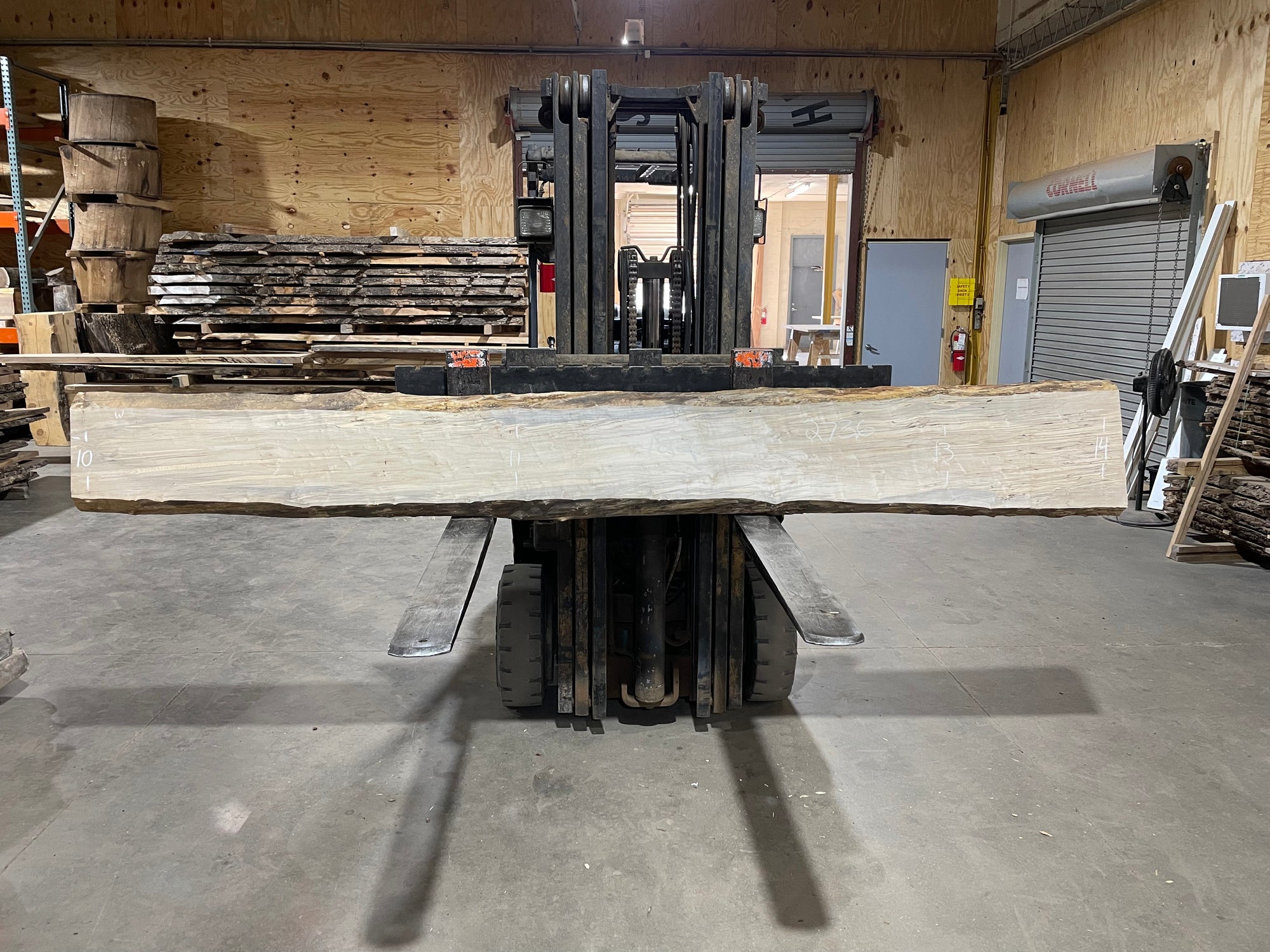 Maple (2736) 122" L x 10-14" W x 2" T