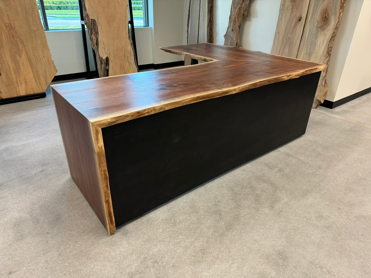 Live Edge Walnut Desk 420 KC Custom Hardwoods