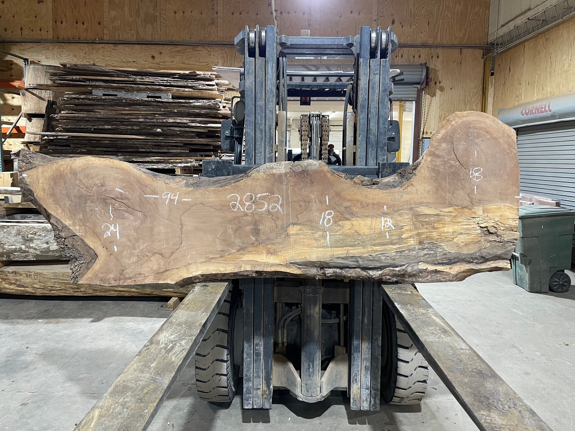 BLACK WALNUT (2852)  94” L x 12-24” W x 2.25” T