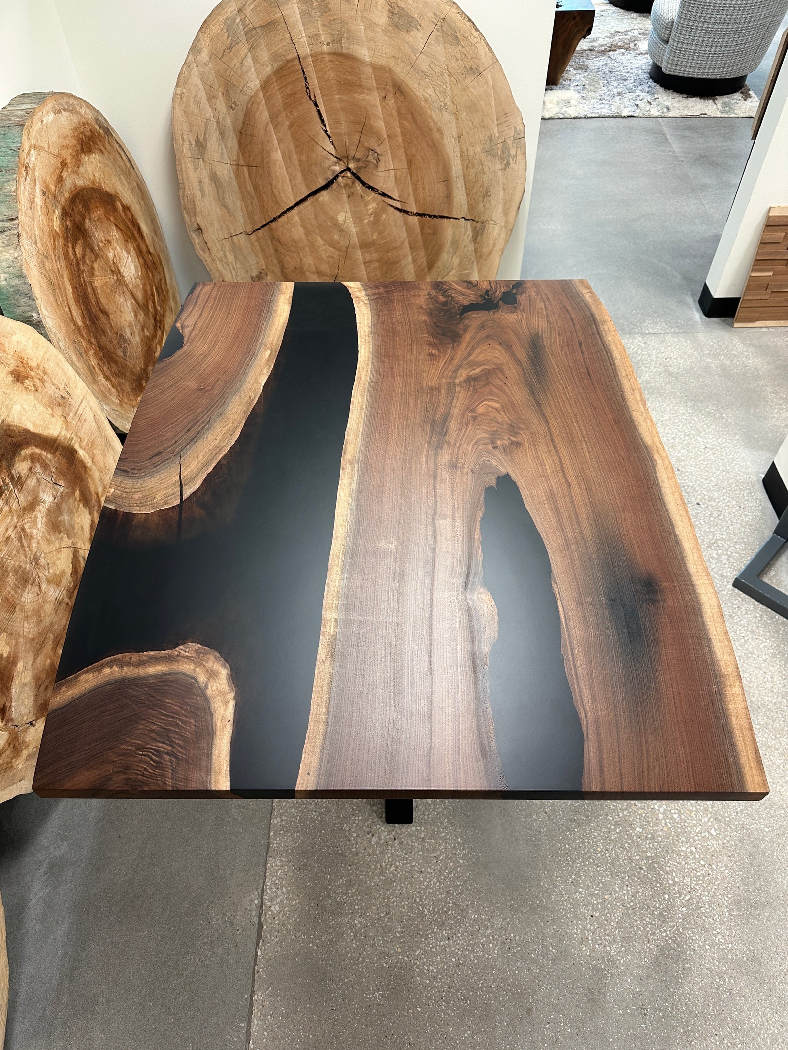 Black Walnut Epoxy River Bar Table