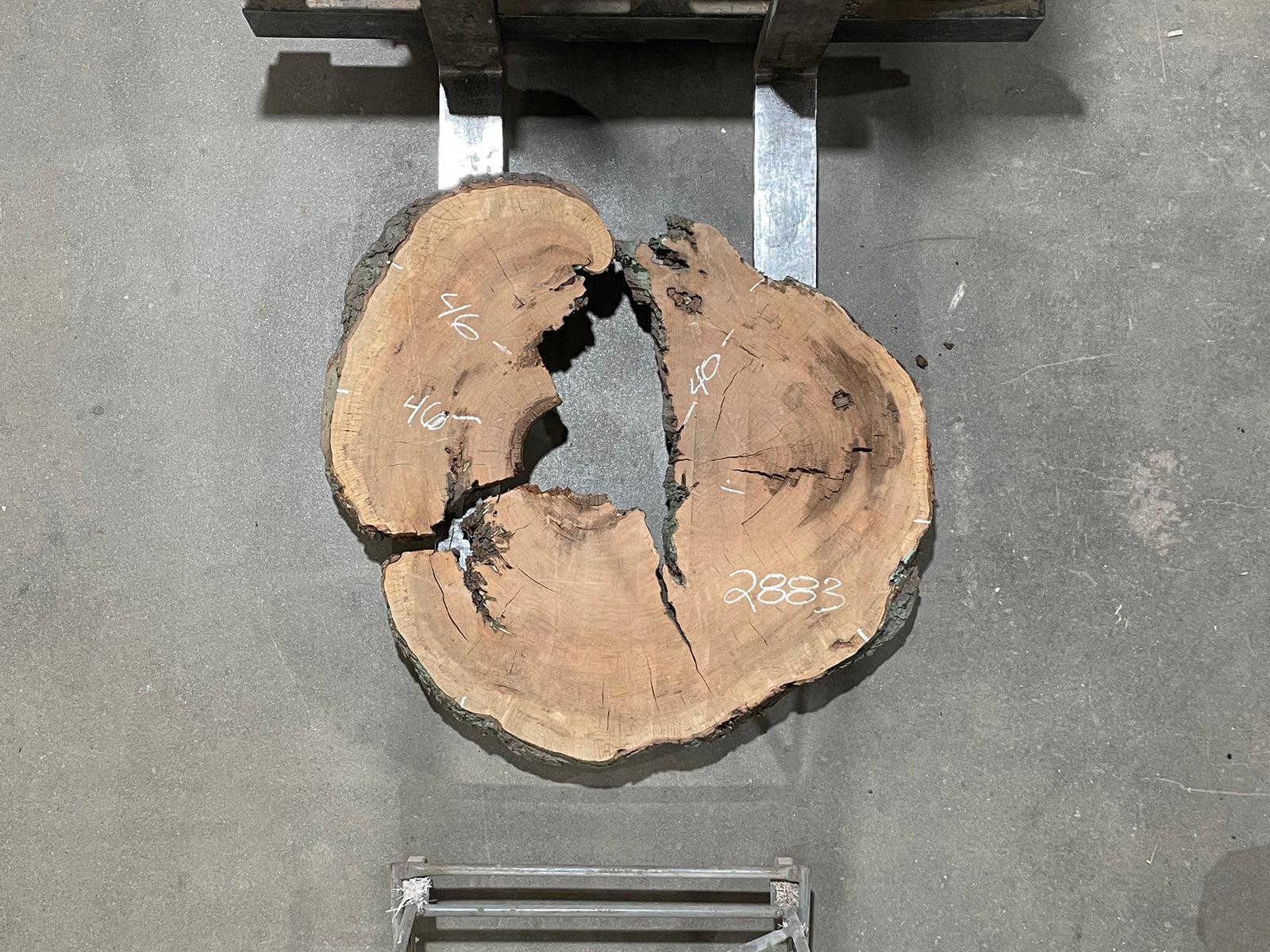 Cherry Crosscut (2883)  46” L x 46” W x 3” T