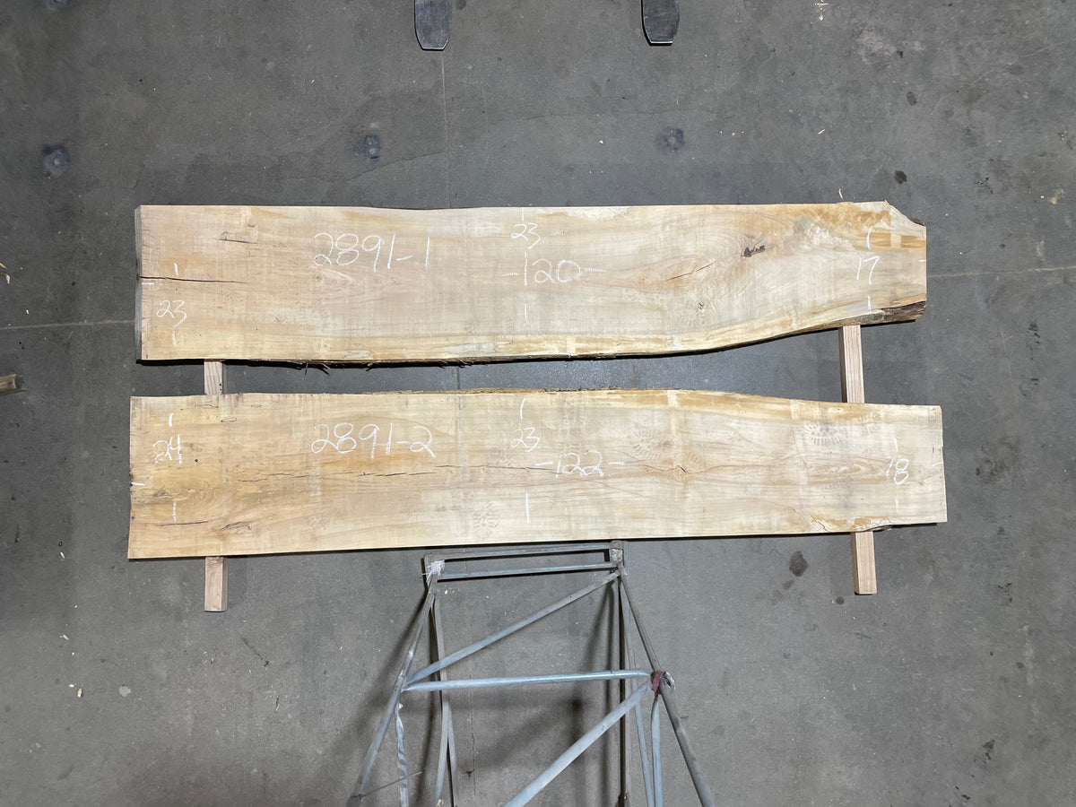 Maple - Bookmatch set (2891) 122" L x 35-47" W x 2.5" T