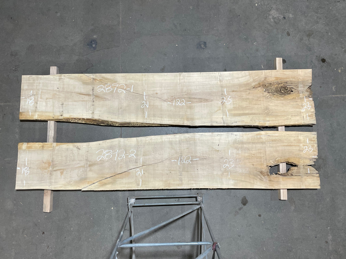 Maple - Bookmatch set (2892) 122" L x 36-46" W x 2.5" T