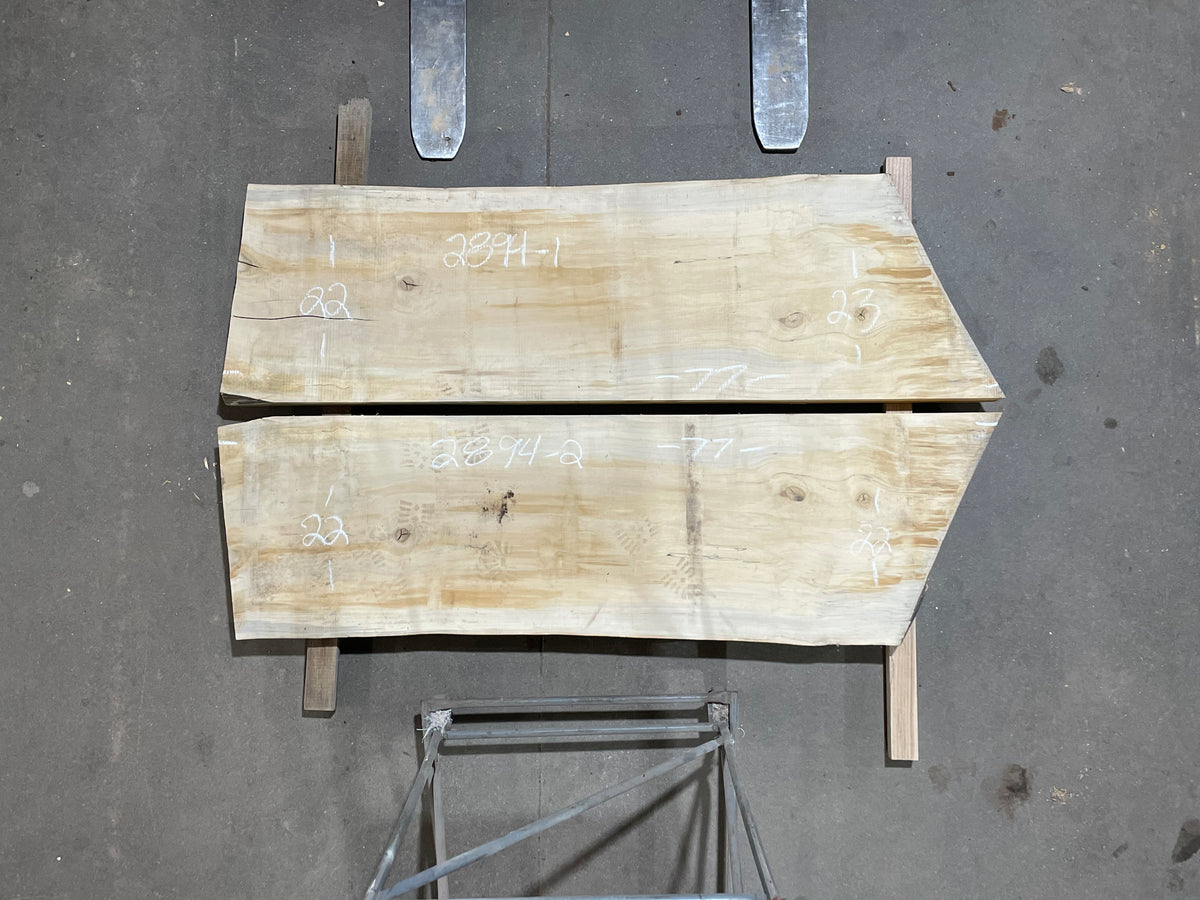 Maple - Bookmatch set (2894) 77&quot; L x 44-45&quot; W x 3&quot; T