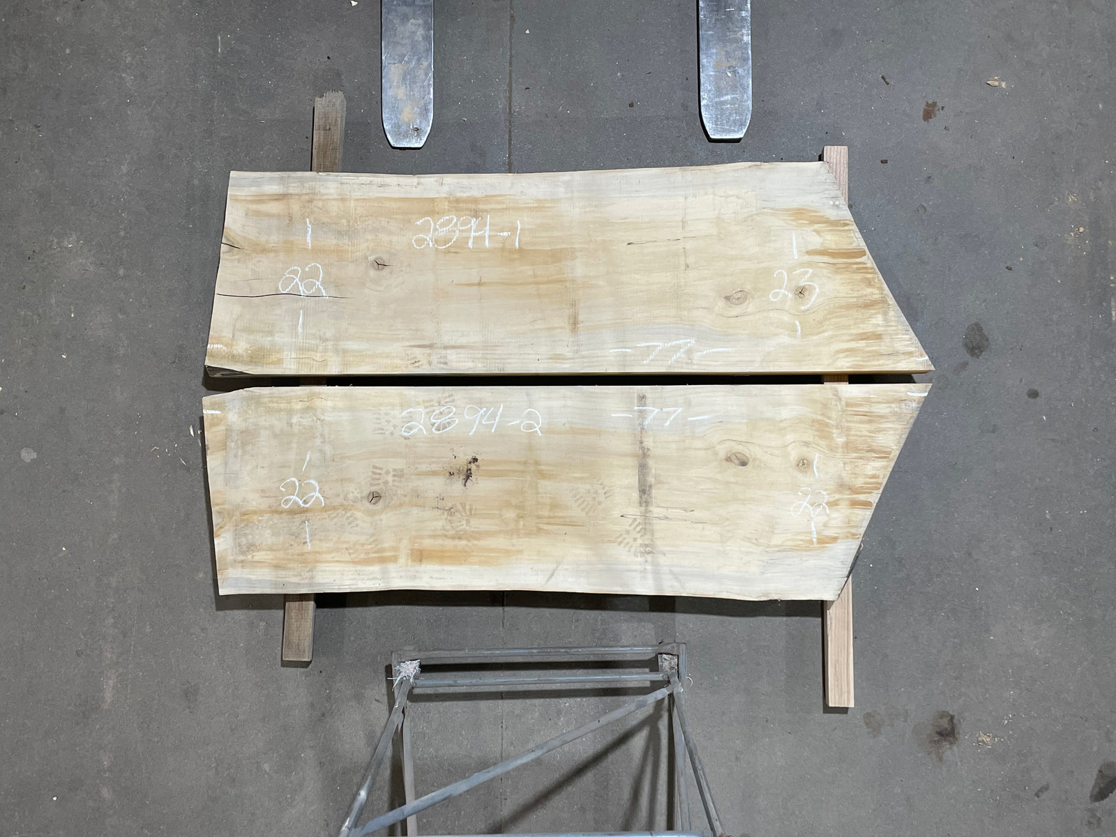 Maple - Bookmatch set (2894) 77" L x 44-45" W x 3" T