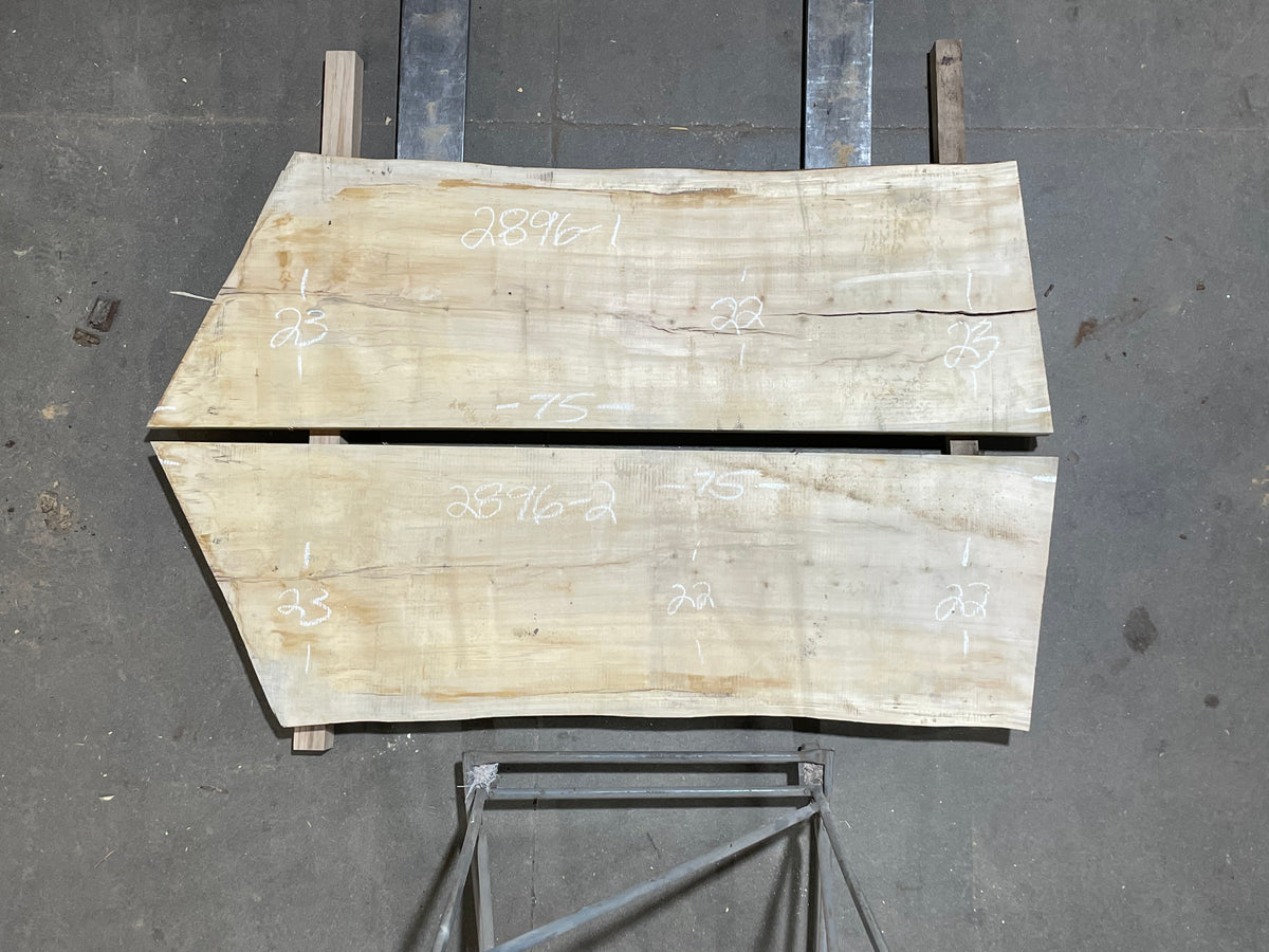 Maple - Bookmatch set (2896) 75&quot; L x 45-46&quot; W x 3&quot; T
