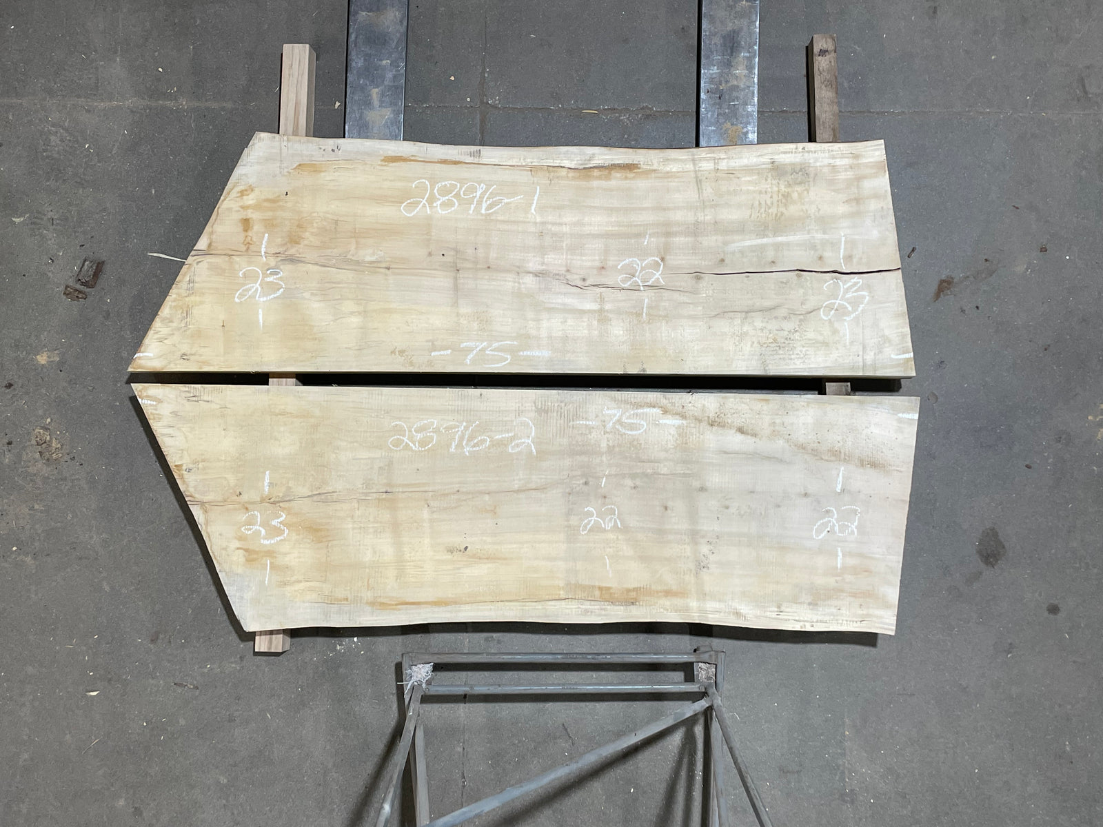 Maple - Bookmatch set (2896) 75" L x 45-46" W x 3" T