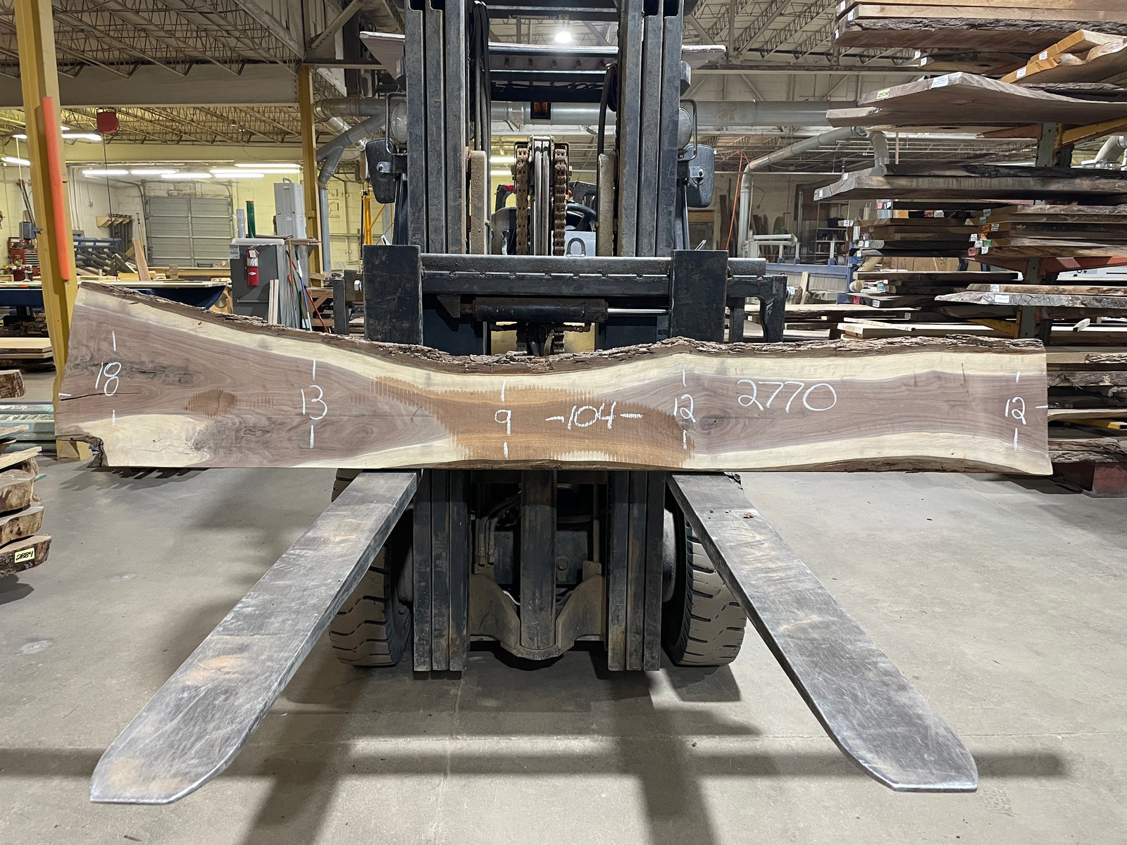 BLACK WALNUT (2770)  104” L x 9-18” W x 2” T