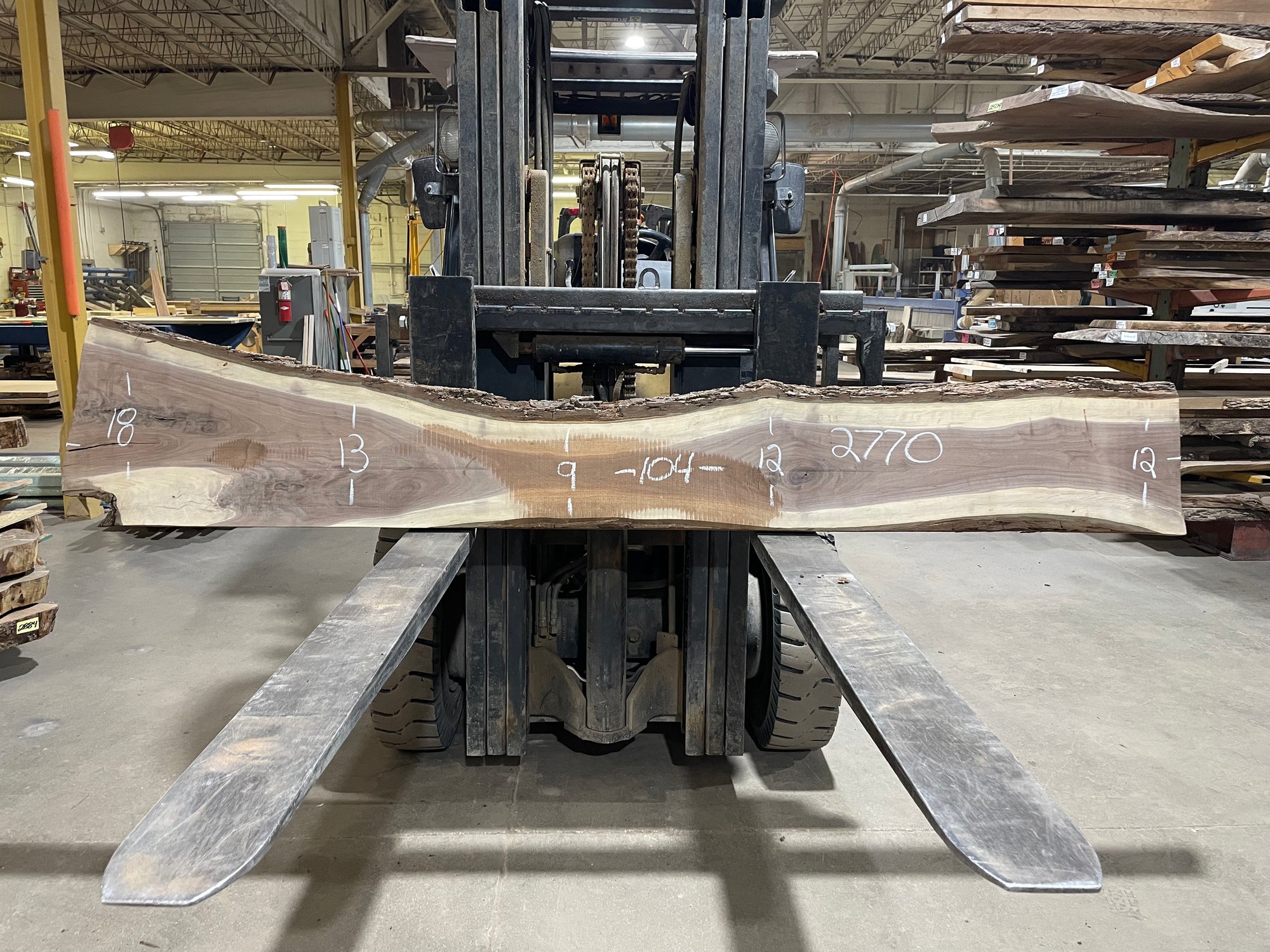 BLACK WALNUT (2770)  104” L x 9-18” W x 2” T