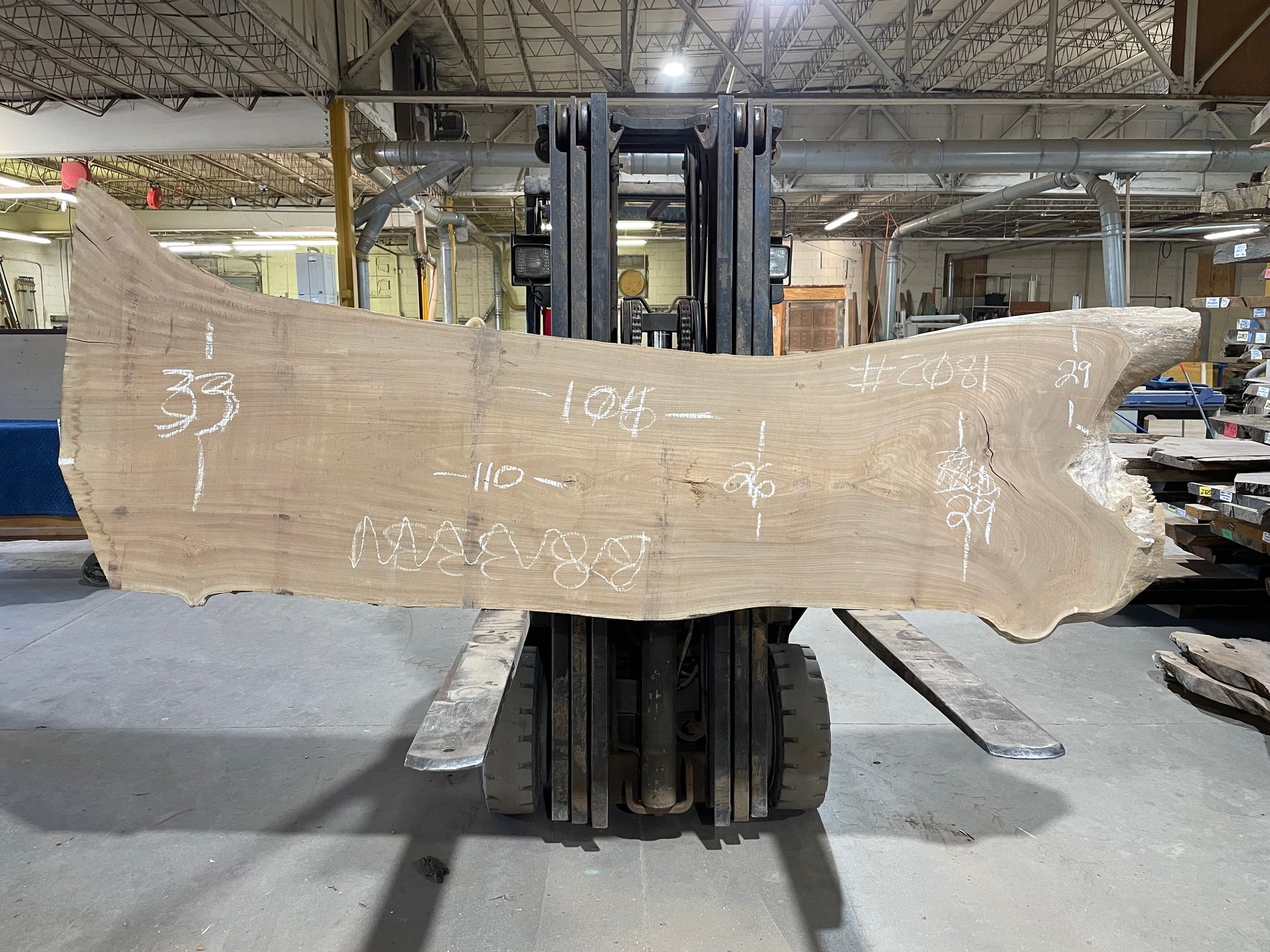 Red Elm (2081) 110” L x 29-30” W x 2.5” T