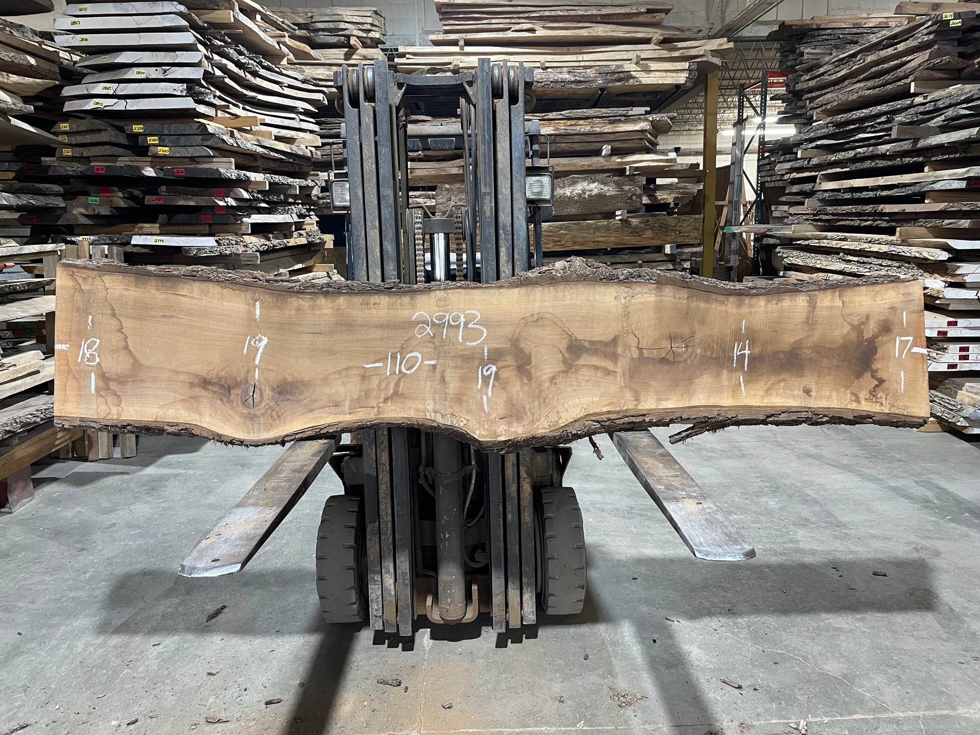 BLACK WALNUT (2993) 110” L x 14-19” W x 2.5” T