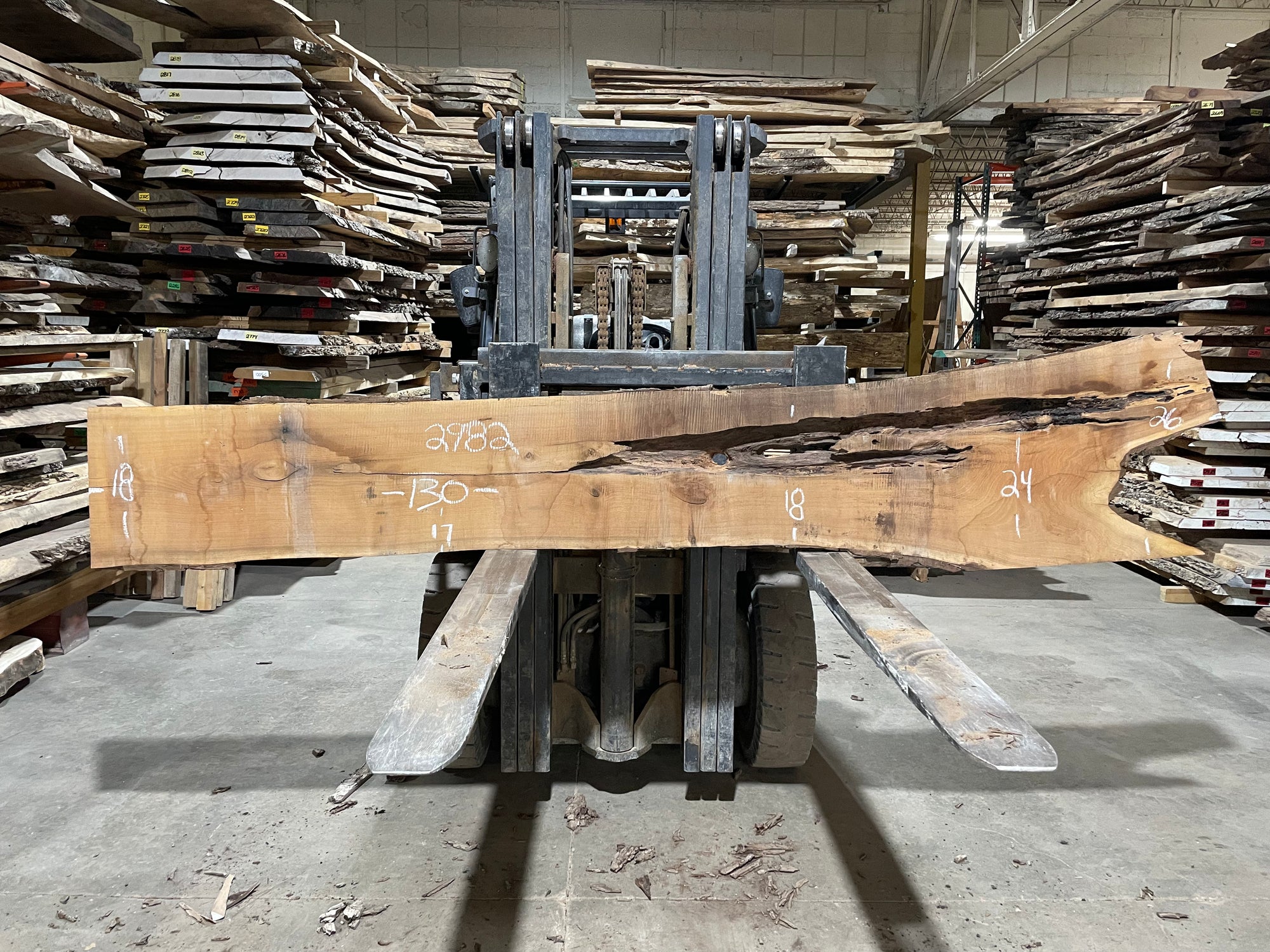 BLACK WALNUT (2982) 130” L x 17-26” W x 2.5” T