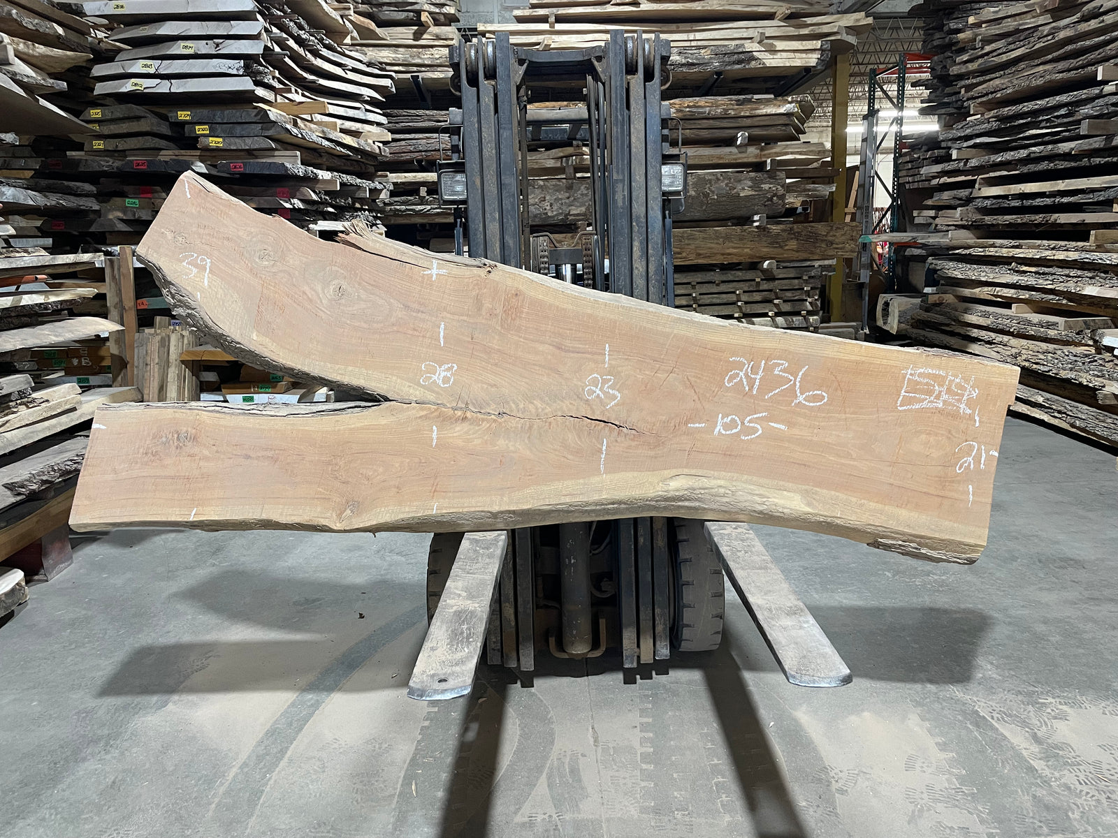 Honey Locust (2436) 105” L x 21-39” W x 3” T