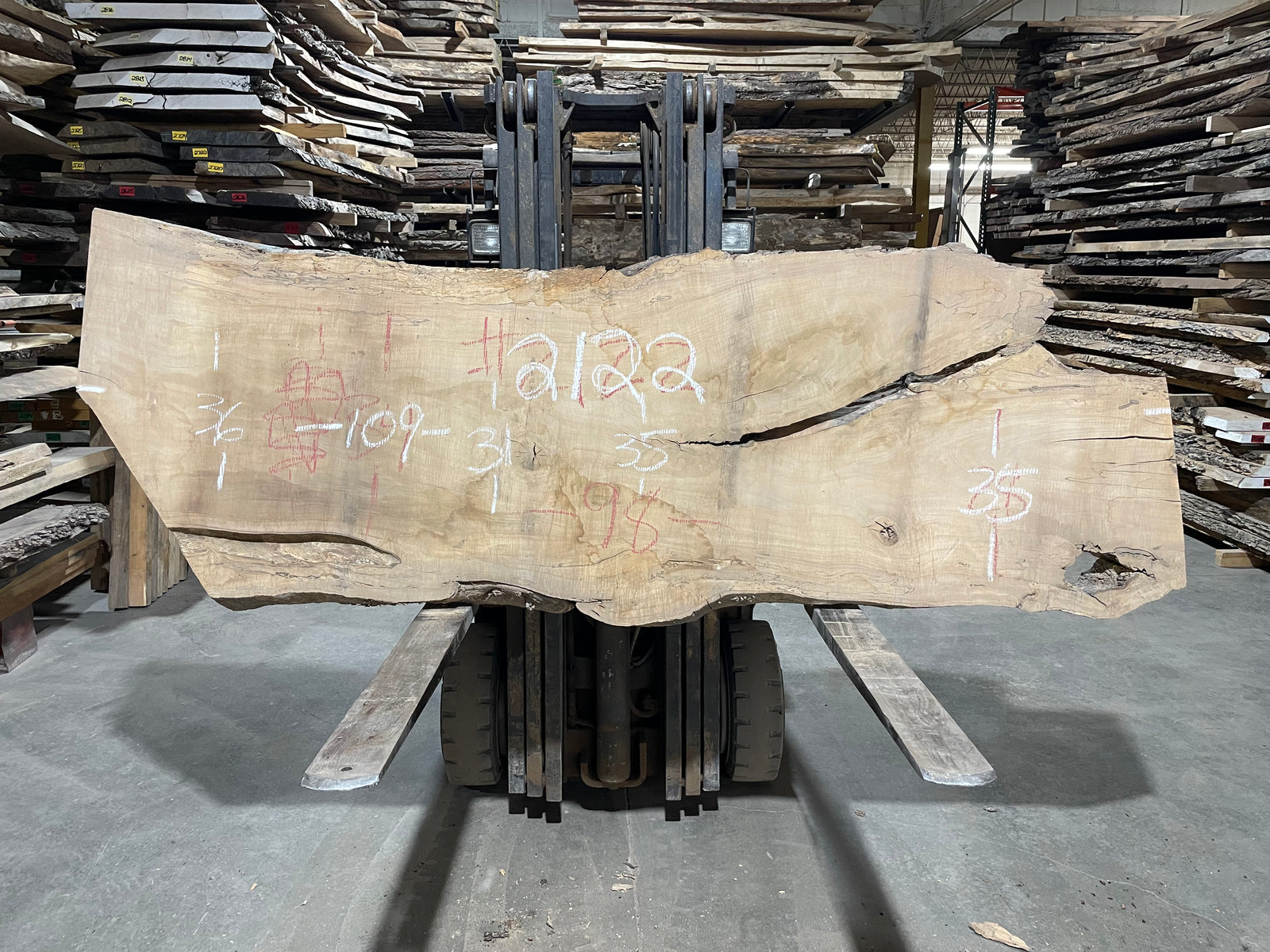 Maple - (2122) 109" L x 31-36" W x 3" T