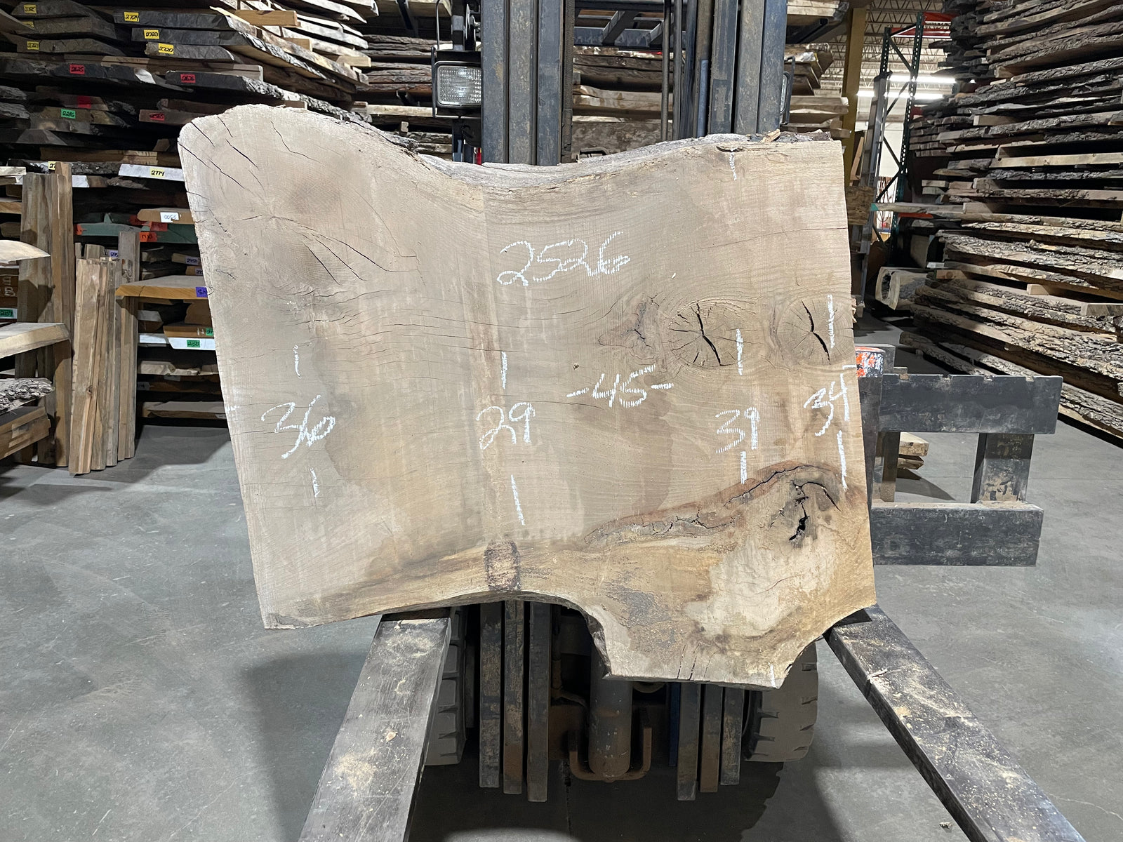 Pin Oak (2526) 45" L x 29-39" W x 3" T