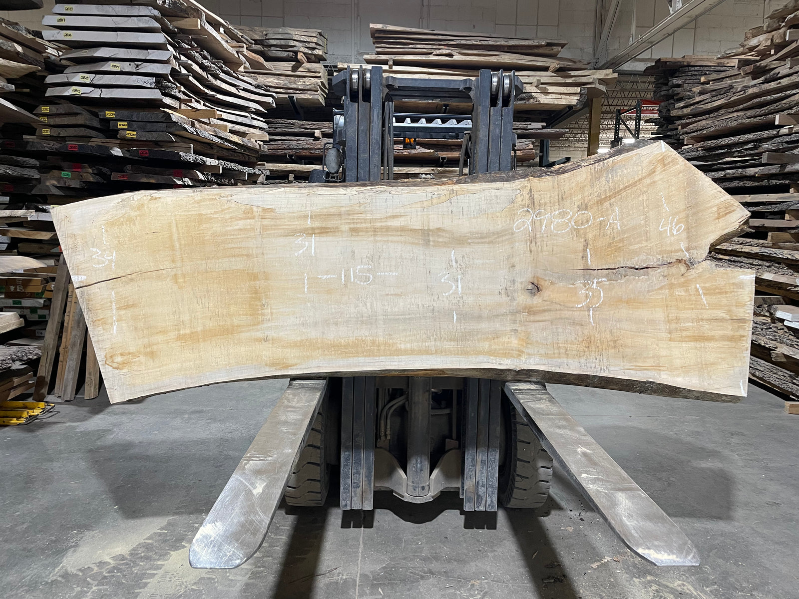 Maple - (2980) 115" L x 31-46" W x 3" T