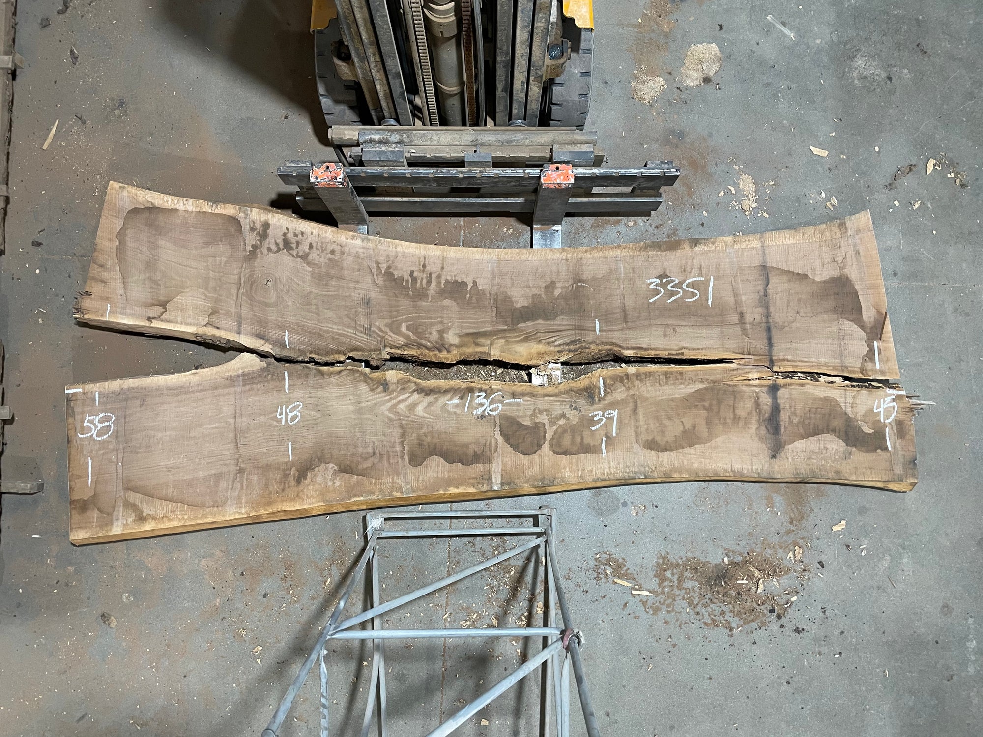 Black Walnut (3351) 136” L x 39-58” W x 3” T