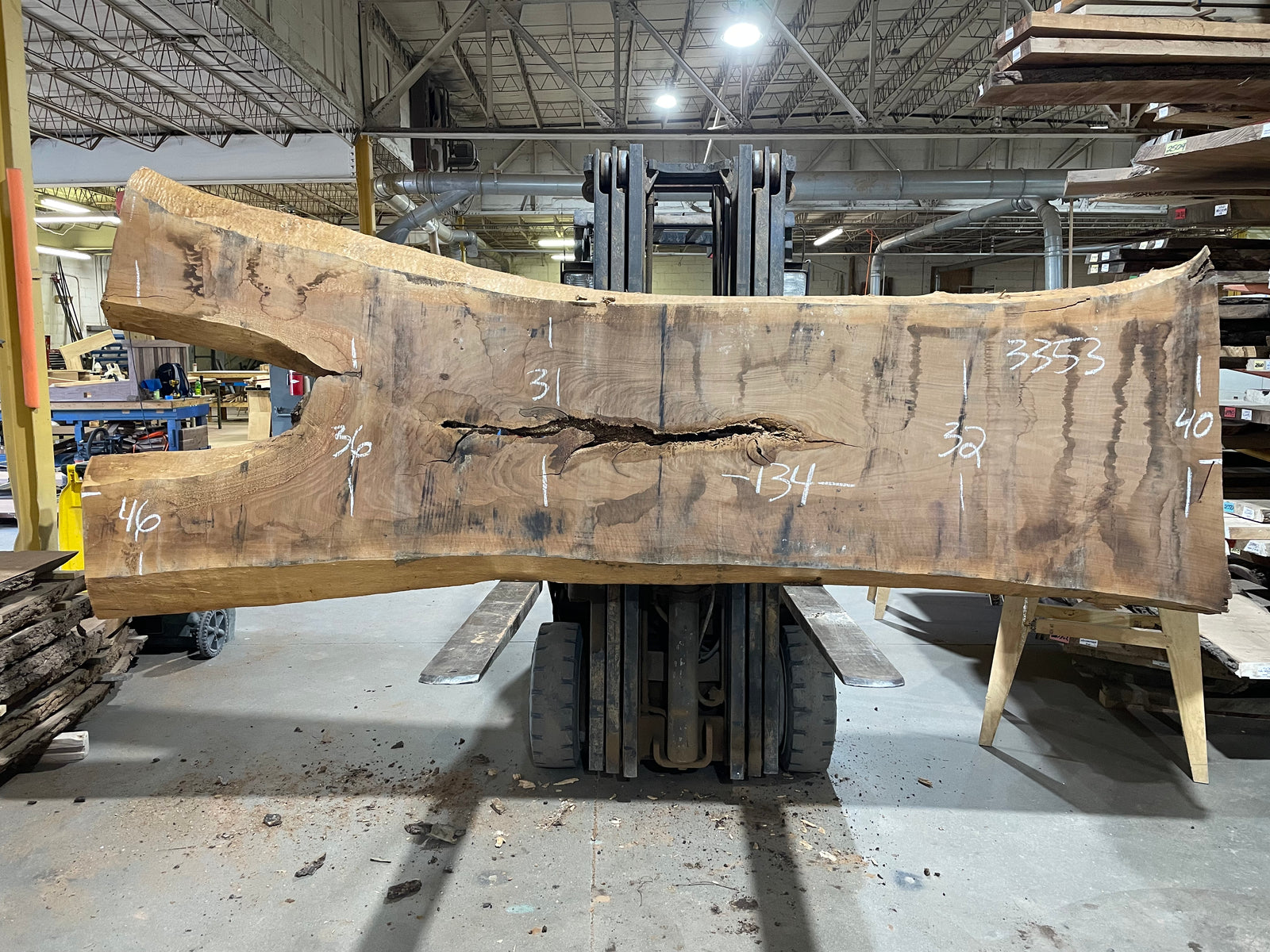 Black Walnut (3353) 134” L x 31-46” W x 3” T
