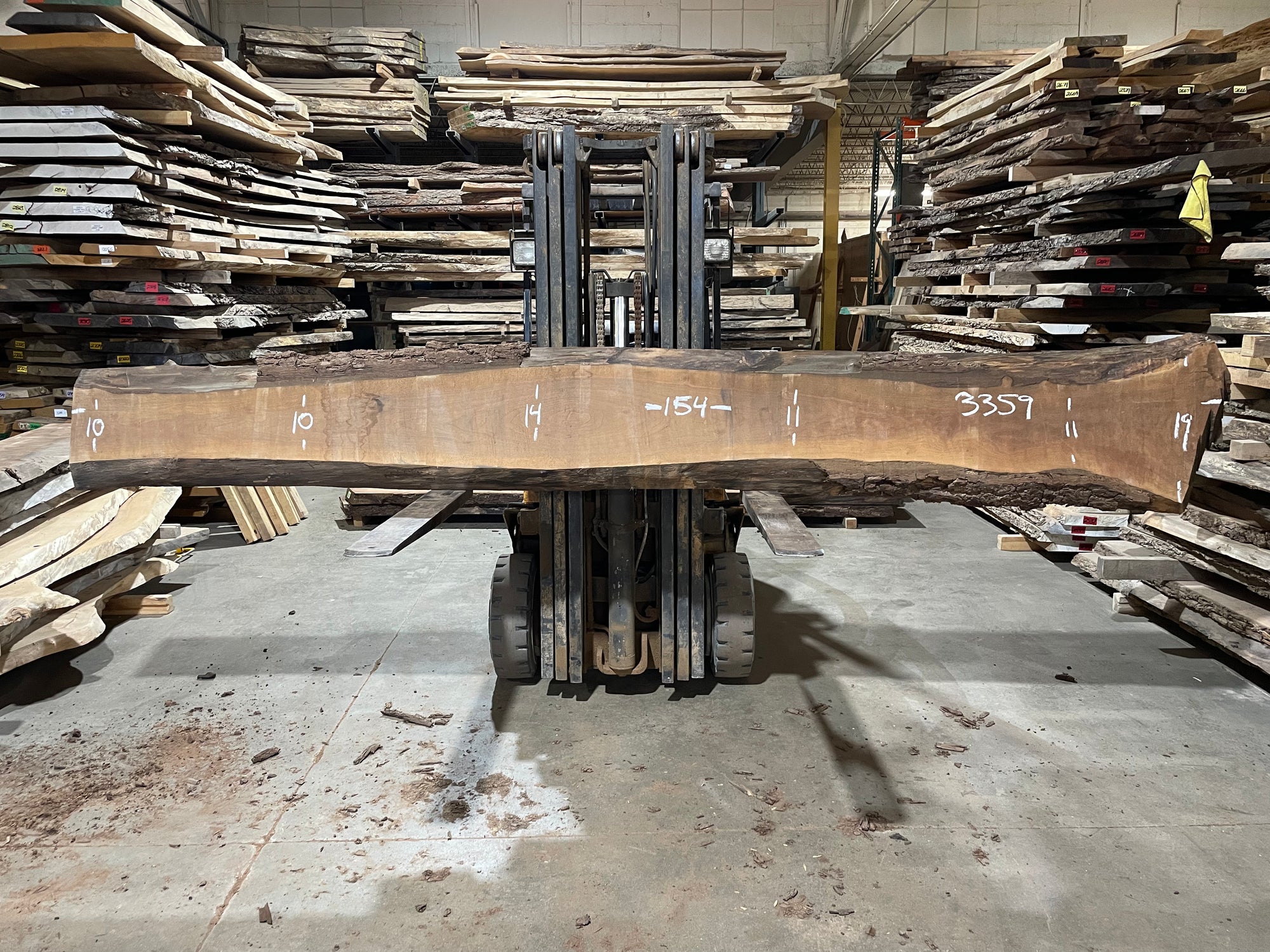BLACK WALNUT - SOLD AS SET (3359)  154” L x 10-19” W x 3” T