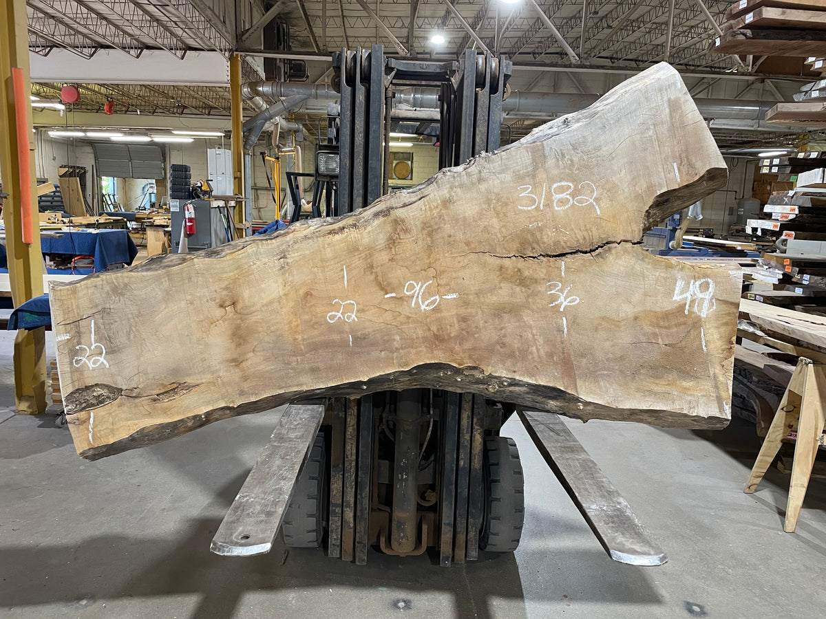 Maple - (3182) 96&quot; L x 22-49&quot; W x 2.5&quot; T