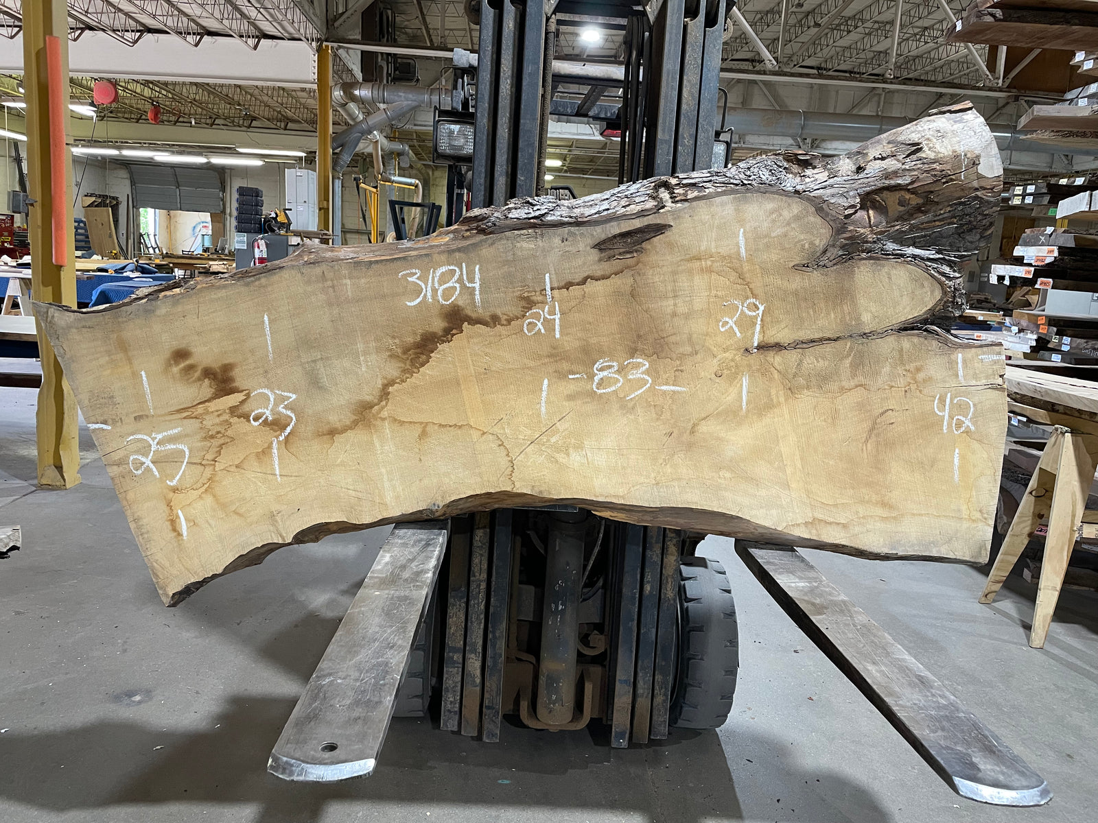 Maple - (3184) 83" L x 23-42" W x 2.5" T