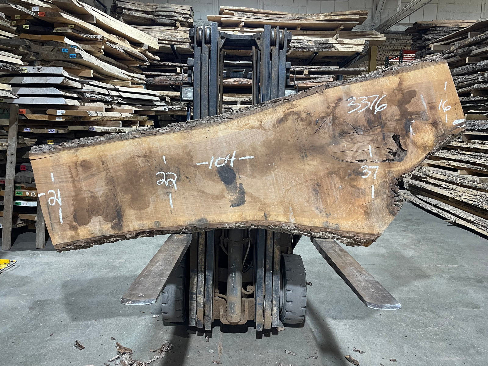 BLACK WALNUT (3376) 104” L x 21-37” W x 2.25” T