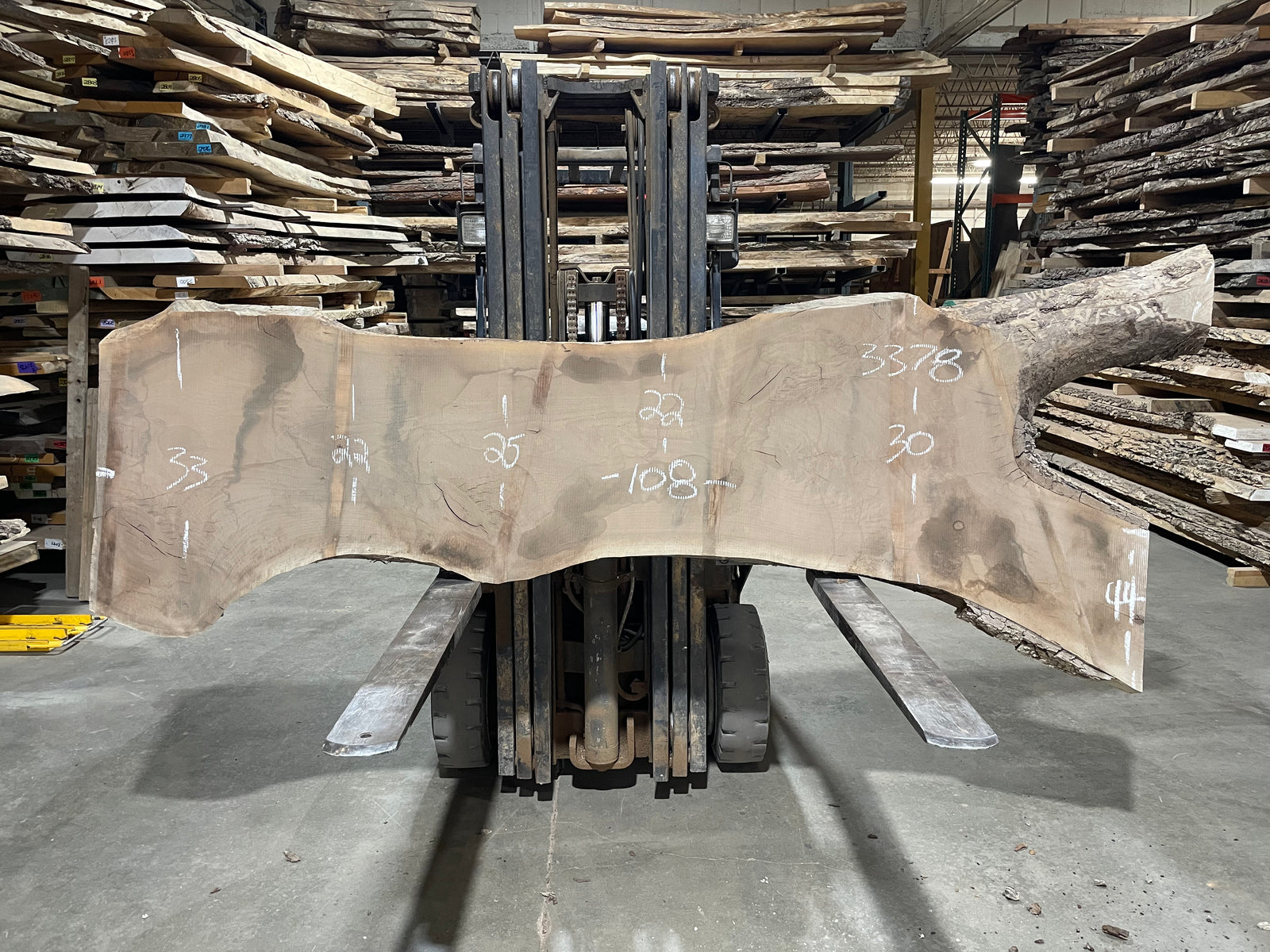 BLACK WALNUT (3378) 108” L x 22-44” W x 2.5” T