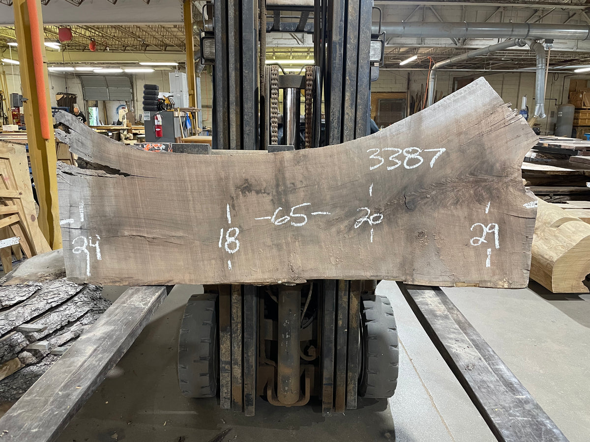 BLACK WALNUT (3387) 65” L x 18-29” W x 3” T